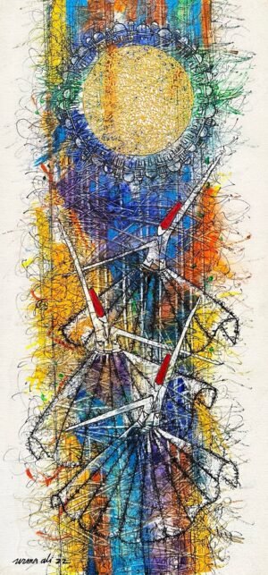 0_img_5783 Uzma Rashid | Title: Whirling in Light | Medium: Acrylic On Canvas | Size: 14x30 inches