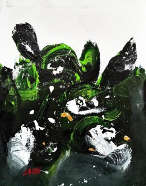 S. M. Naqvi  | Title: Verdant Whispers  | Medium: Acrylic on Canvas  | Size: 16x20 inches