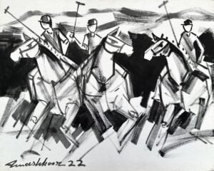 1_img_5215 Mashkoor Raza | Title: Horses | Medium: Oil On Canvas | Size: 24x30 inches