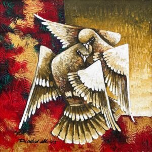 1_img_5611 Rashid Ali | Title: Pigeons | Medium: Oil On Canvas | Size: 16x16 inches