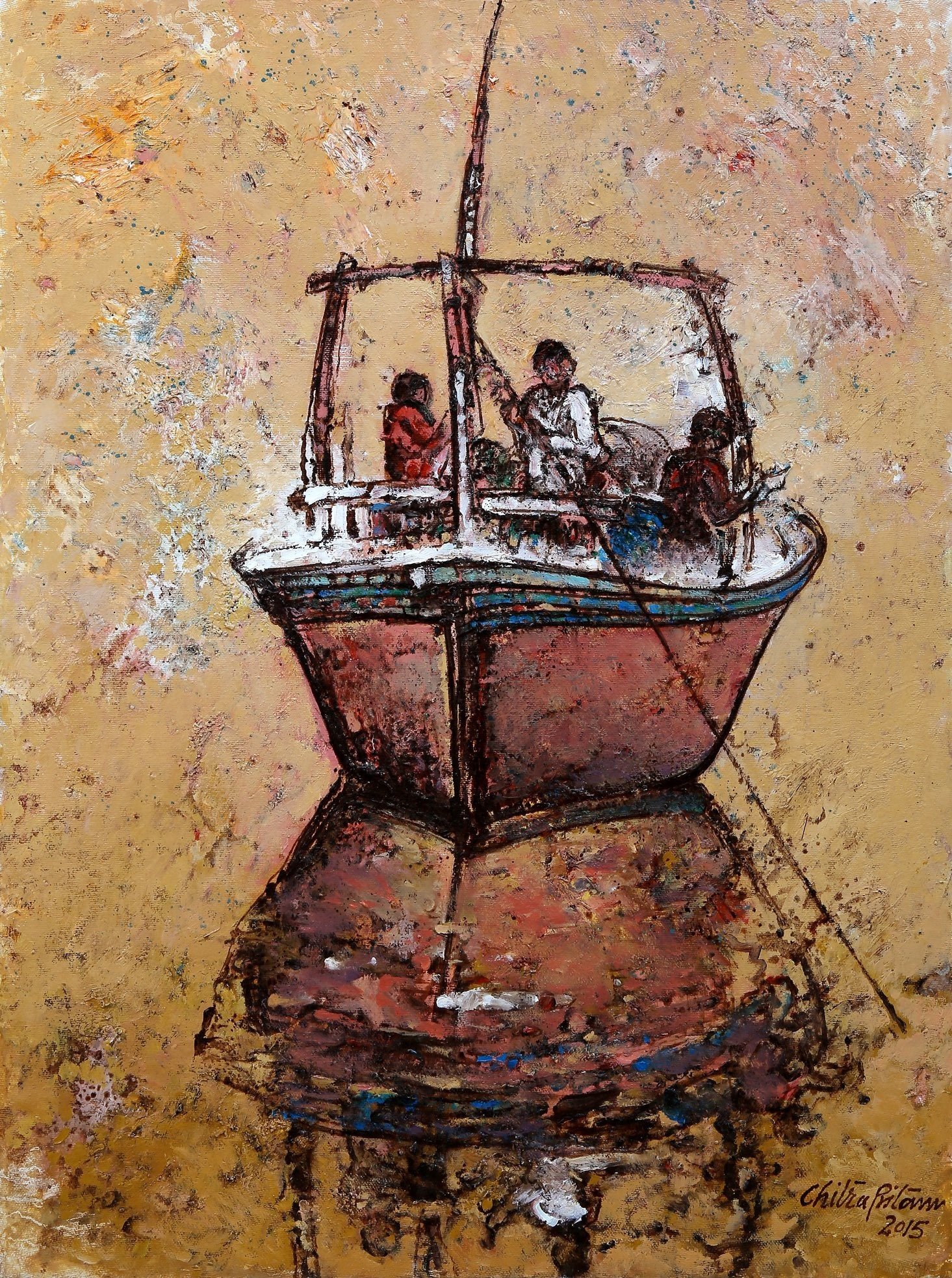Chitra Pritam | Title: Karachi Fishri | Medium: Oil On Canvas | Size: 18 x 24 inches