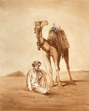 2_img_5730 S. A. Noory |
Title: Desert Companions – A Bond Beyond Words
| Medium: Watercolor On Paper
| Size: 12x15 inches