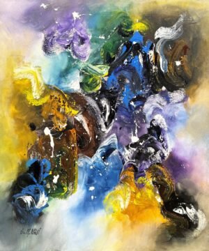 S. M. Naqvi  | Title: Abstract  | Medium: Acrylic on Canvas  | Size: 30x36 inches