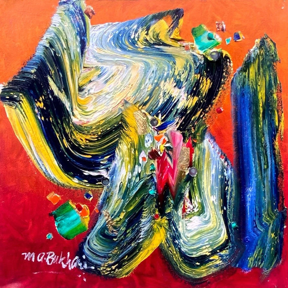 M. A. Bukhari | Title:  | Medium: Oil on Canvas | Size: 16 x 16 inches