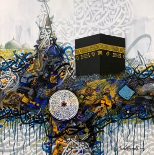 3_img_5556 Javed Qamar | Title: Sacred Reflections – The Divine Path | Medium: Oil On Canvas | Size: 24x24 inches