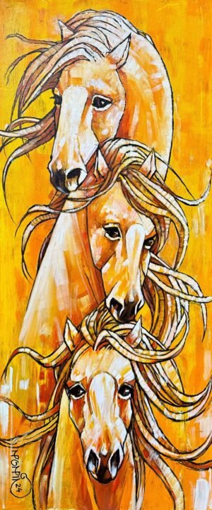 3_img_7041 Momin Khan
| Title: Horse
| Medium: Oil On Canvas
| Size: 20 x 48 inches