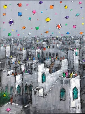 4_img_5702 Zahid Saleem | Title: Cityscape | Medium: Acrylic On Canvas | Size: 18x24 inches