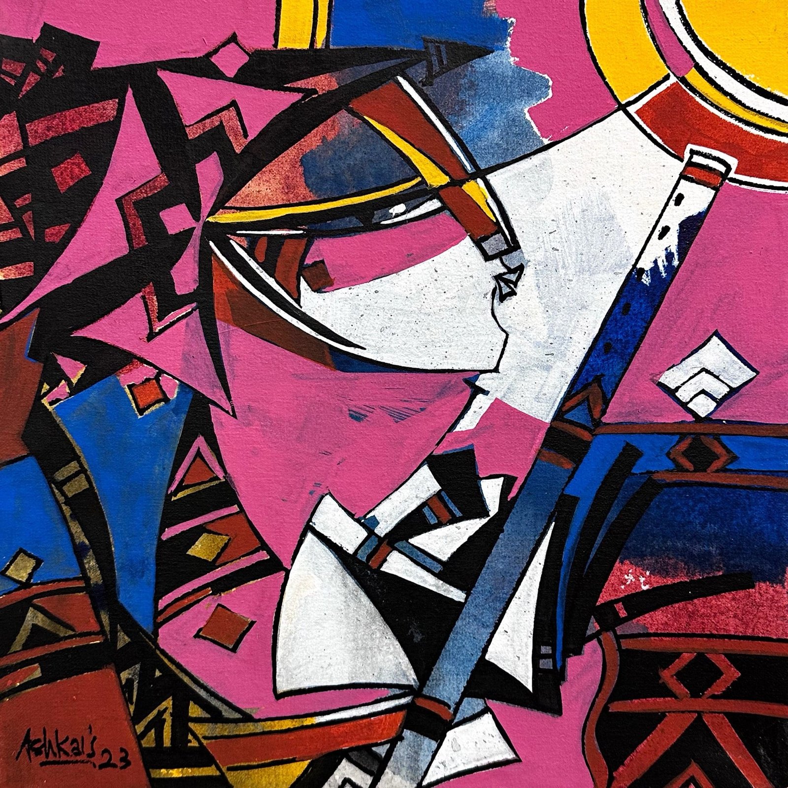Ashkal | Title: Abstract Narratives  | Medium: Acrylic on Canvas | Size: 12 x 12  inches