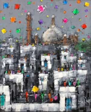5_img_5701 Zahid Saleem | Title: Cityscape | Medium: Acrylic On Canvas | Size: 13x16 inches