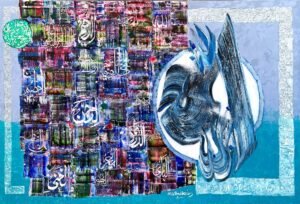 5_img_7214 M. A. Bukhari
 | Title: Sacred Echoes
 | Medium: Oil On Canvas 
 | Size: 78 x 118 inches ( Mural Size)