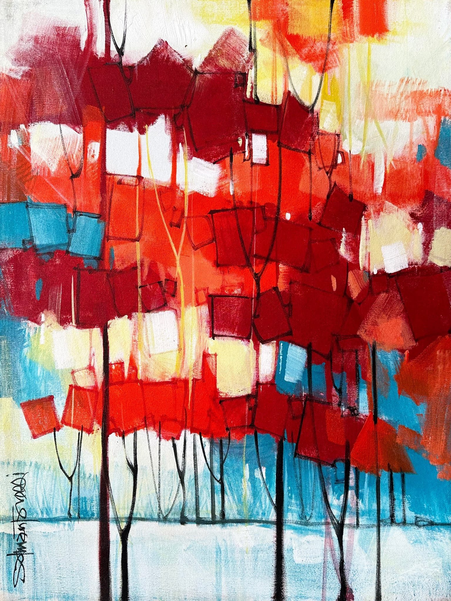 Salman Farooqi  | Title: Landscape   | Medium: Acrylic on Canvas  | Size: 18x24 inches