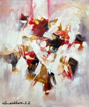 Mashkoor Raza | Title: Polo Abstract | Medium: Oil On Canvas | Size: 30x36 inches