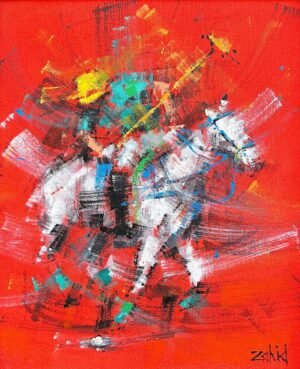 7_img_5699 Zahid Saleem | Title: Polo Player | Medium: Acrylic On Canvas | Size: 13x16 inches