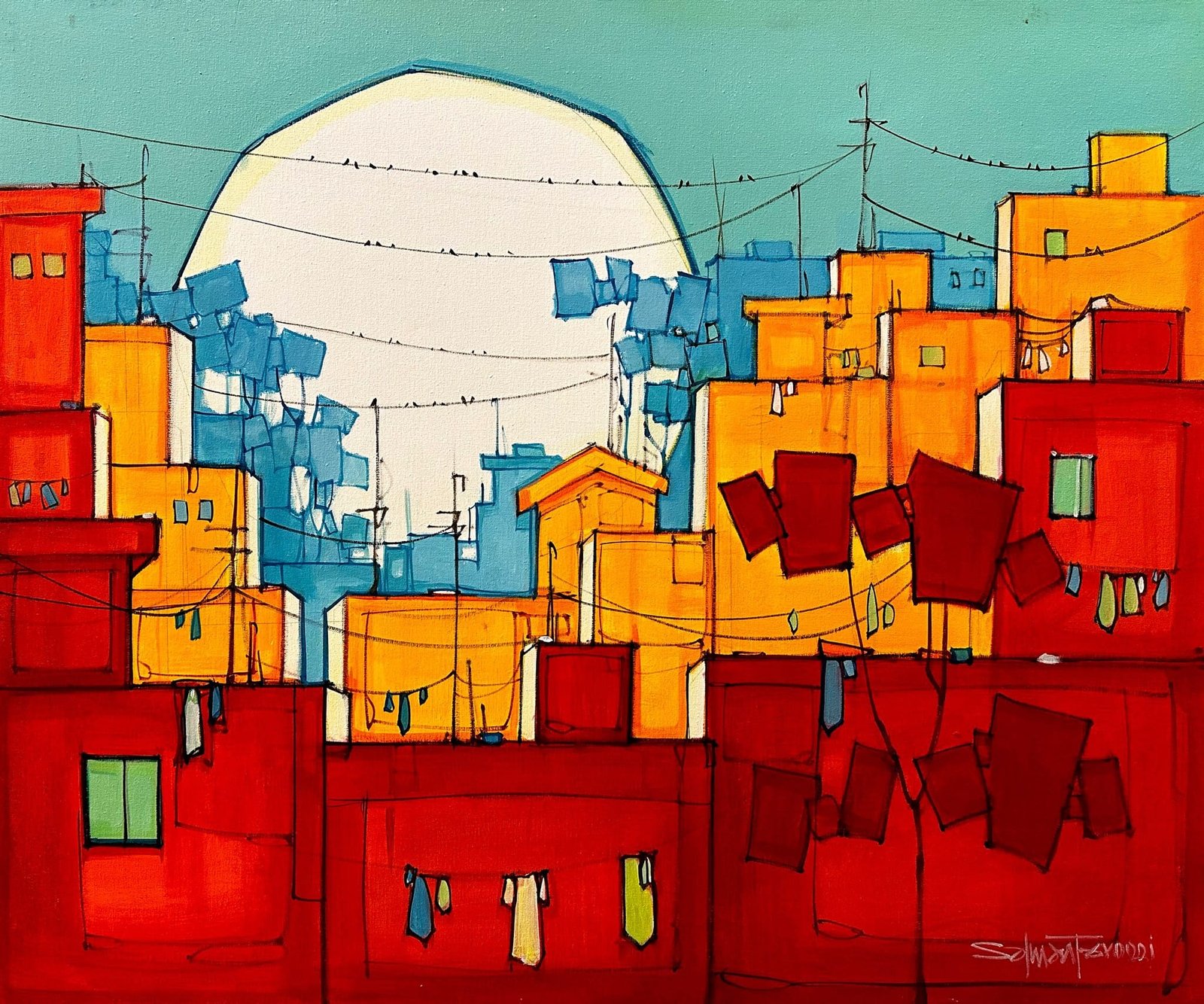 Salman Farooqi | Title: Landscape  | Medium: Acrylic on Canvas | Size: 30x36 inches