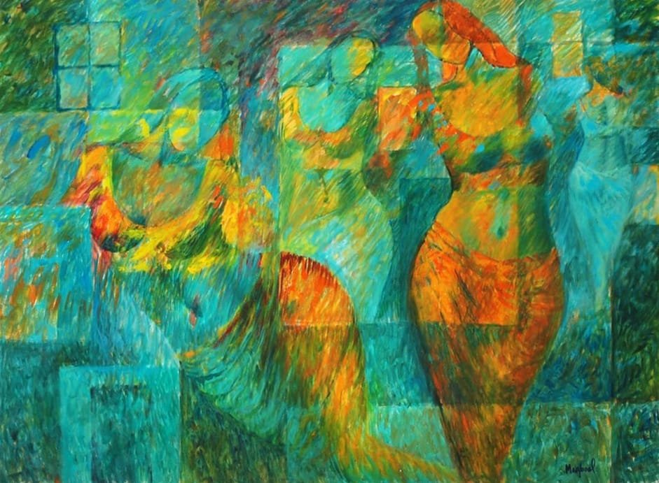 Maqbool Ahmed | Title:  | Medium: Oil on Canvas | Size: 30 x 42 inches