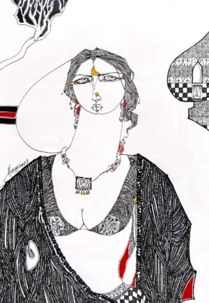 Abrar Ahmed | Title: Untitled | Medium: Pen On Paper | Size: 11 x 16 inches