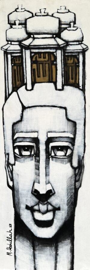 img_8994-2 Abdullah Siddiqui | Title: Silent Structure | Medium: Acrylic on Canvas | Size: 12 x 36 inches