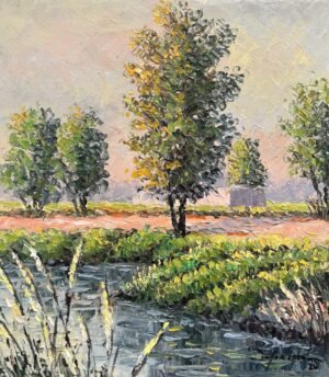 Zafar Iqbal Khan | Title:  Modern Landscape Series | Medium: Oil On Canvas | Size: 14x16 inches