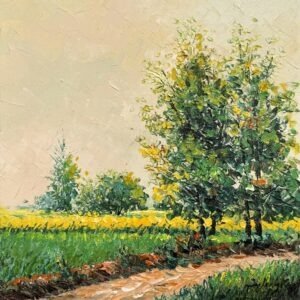 Zafar Iqbal Khan | Title:  Modern Landscape Series | Medium: Oil On Canvas | Size: 14x14 inches