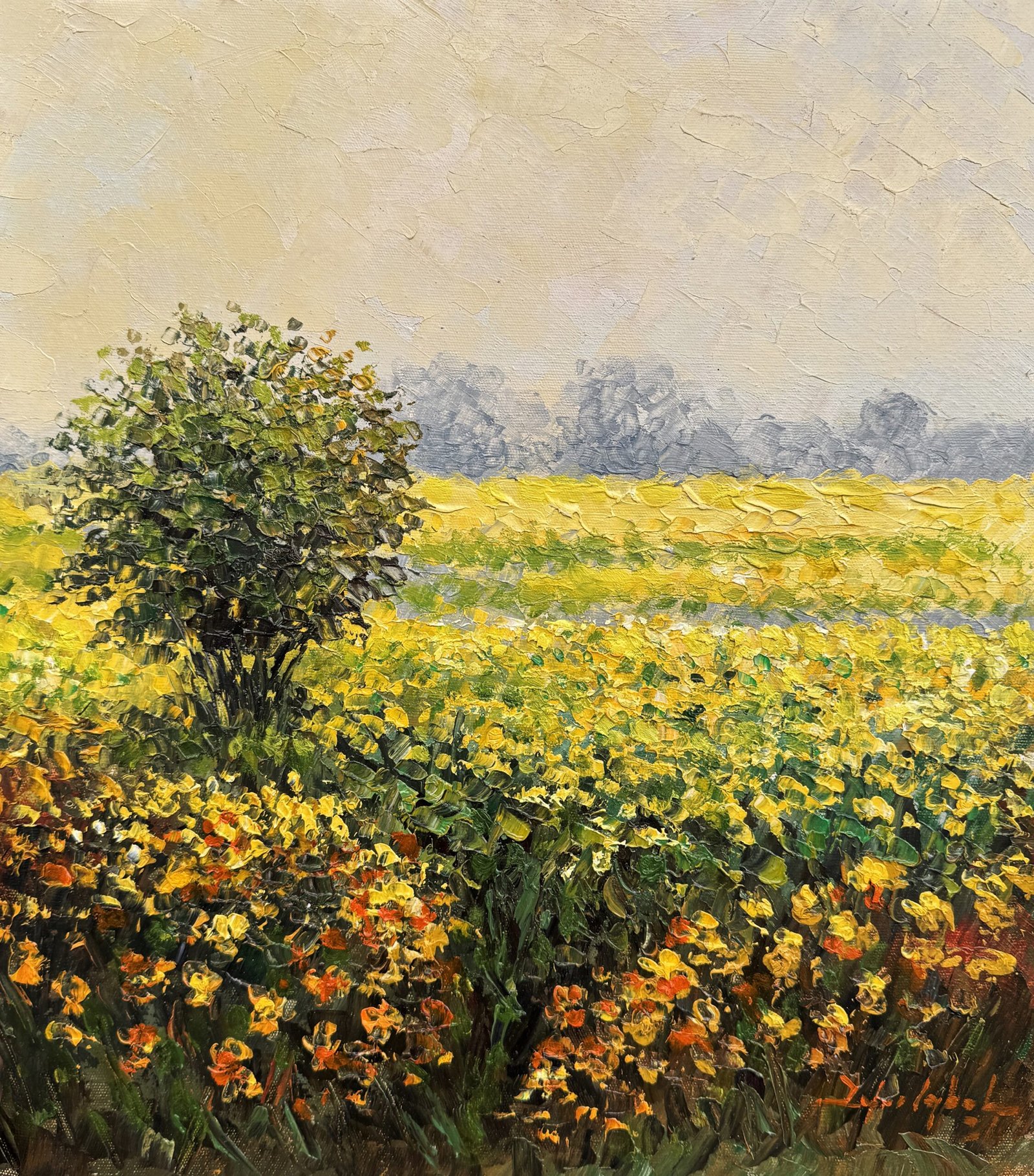 Zafar Iqbal Khan | Title:  Modern Landscape Series | Medium: Oil On Canvas | Size: 14x16 inches