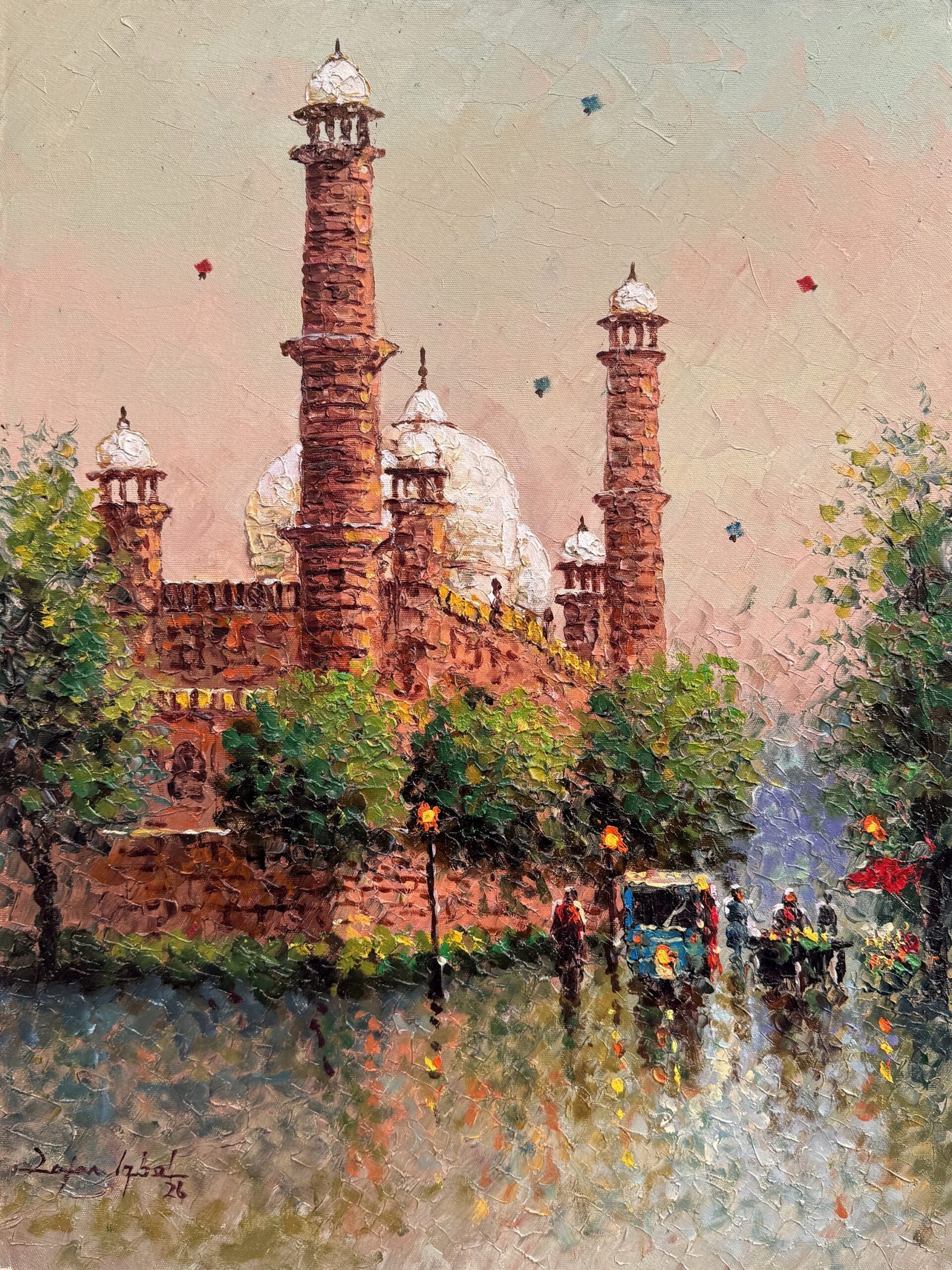 Zafar Iqbal Khan | Title:  Lahore Cityscape Series | Medium: Oil On Canvas | Size: 18x24 inches