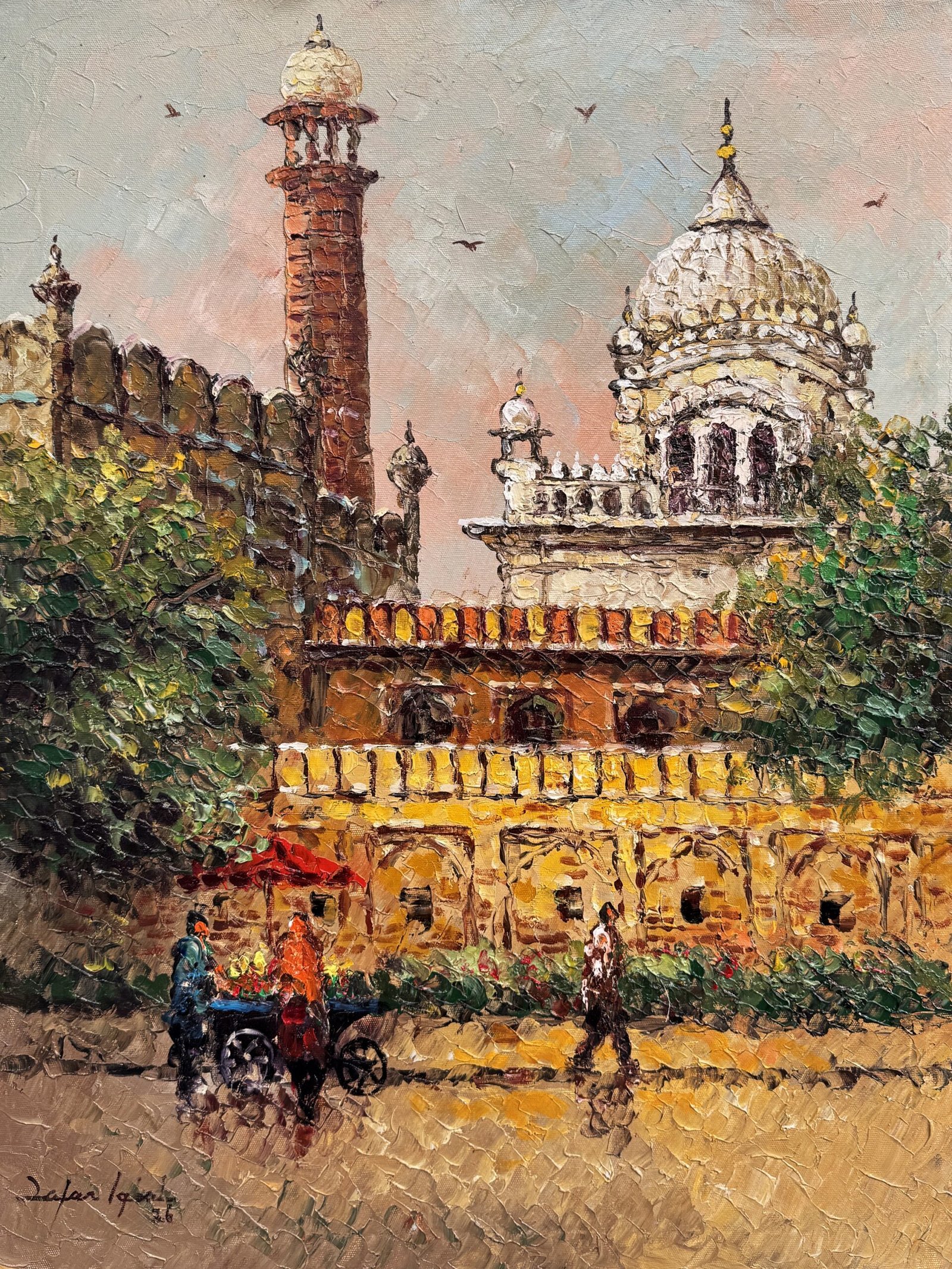 Zafar Iqbal Khan | Title:  Lahore Cityscape Series | Medium: Oil On Canvas | Size: 18x24 inches