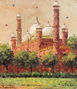 Zafar Iqbal Khan | Title:  Lahore Cityscape Series | Medium: Oil On Canvas | Size: 14x16 inches