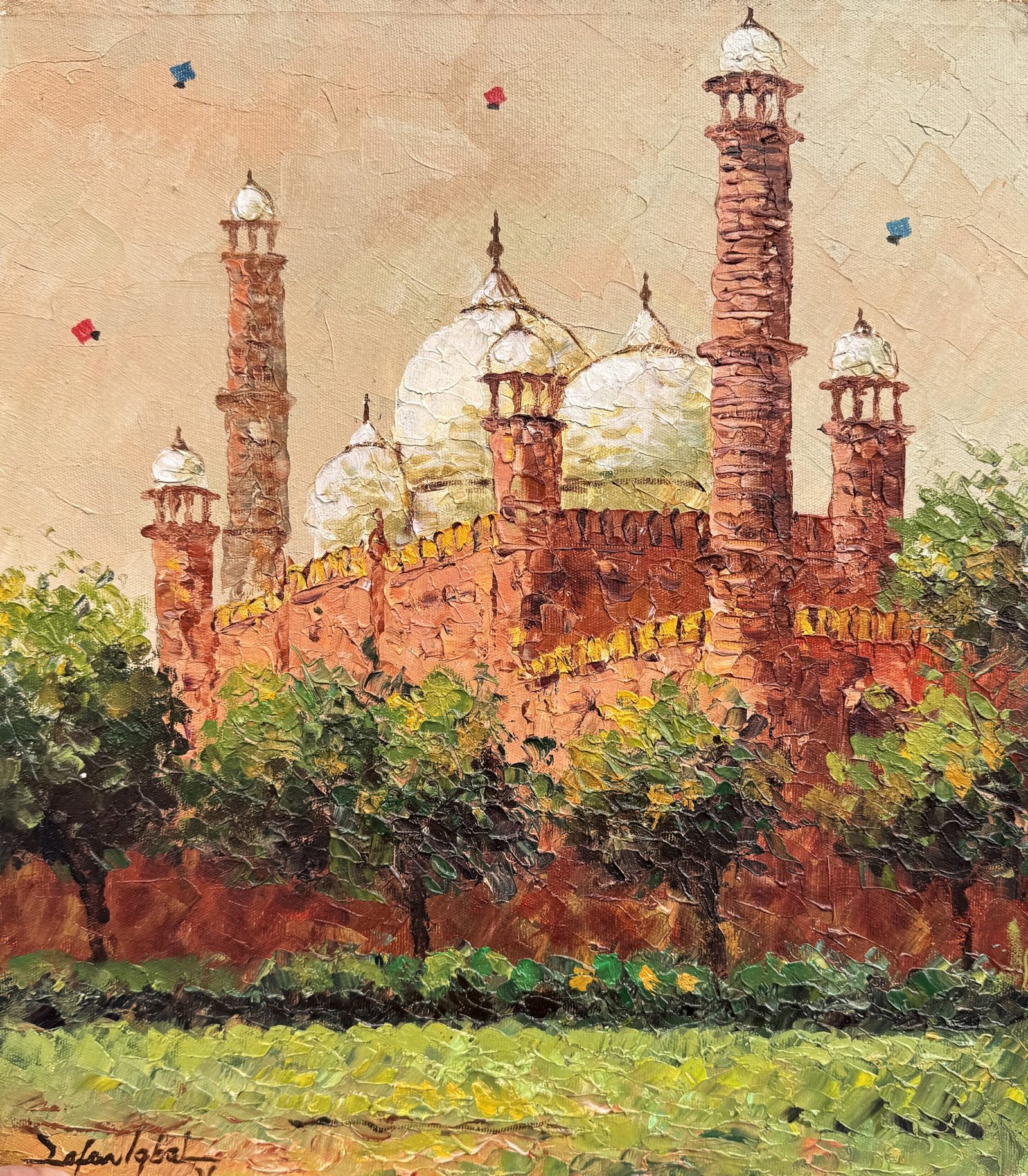 Zafar Iqbal Khan | Title:  Lahore Cityscape Series | Medium: Oil On Canvas | Size: 14x16 inches